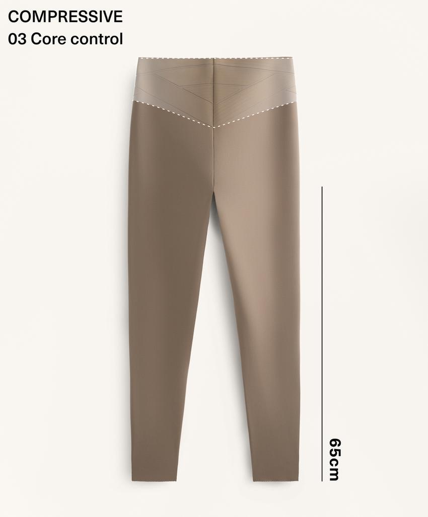 Леггинсы длиной до щиколотки с высокой талией и компрессией core control block 65 см l33669254