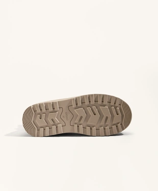 SPLIT-LEATHER PLATFORM BOOTS WITH FLAP- Заказать в России