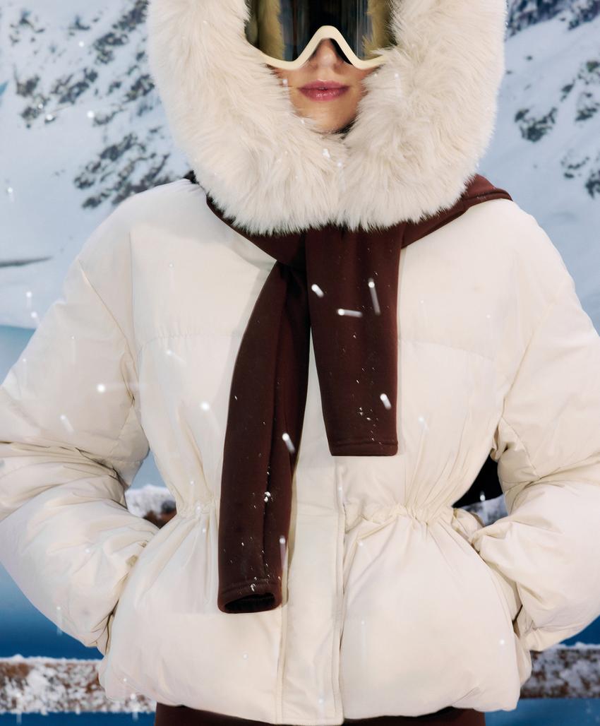 Короткое пуховое утепленное пальто 100%