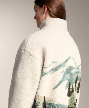 DEER LANDSCAPE FAUX-SHEARLING SWEATSHIRT- Заказать в России