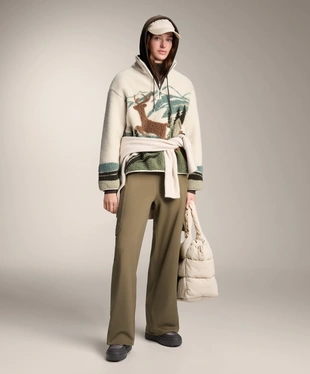 DEER LANDSCAPE FAUX-SHEARLING SWEATSHIRT- Заказать в России