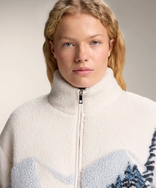 FAUX-SHEARLING JACKET WITH MOUNTAIN PRINT- Заказать в России