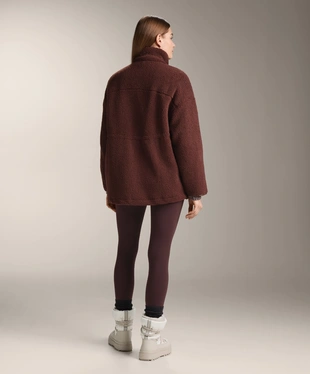 ADJUSTABLE WAIST FAUX-SHEARLING JACKET- Заказать в России