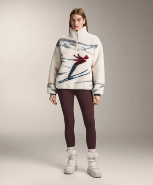 HALF-ZIP SKIER FAUX-SHEARLING JACKET- Заказать в России