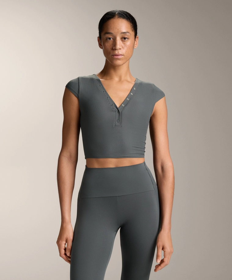 Футболка с коротким рукавом из ребристого материала comfortlux