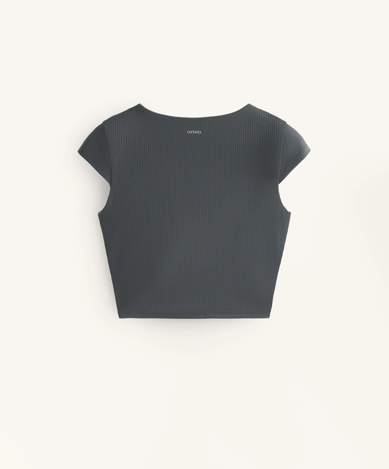 Футболка с коротким рукавом из ребристого материала comfortlux