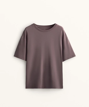 SHORT SLEEVE COTTON BLEND T-SHIRT- Заказать в России