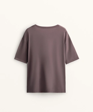 SHORT SLEEVE COTTON BLEND T-SHIRT- Заказать в России