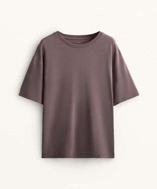 SHORT SLEEVE COTTON BLEND T-SHIRT- Заказать в России