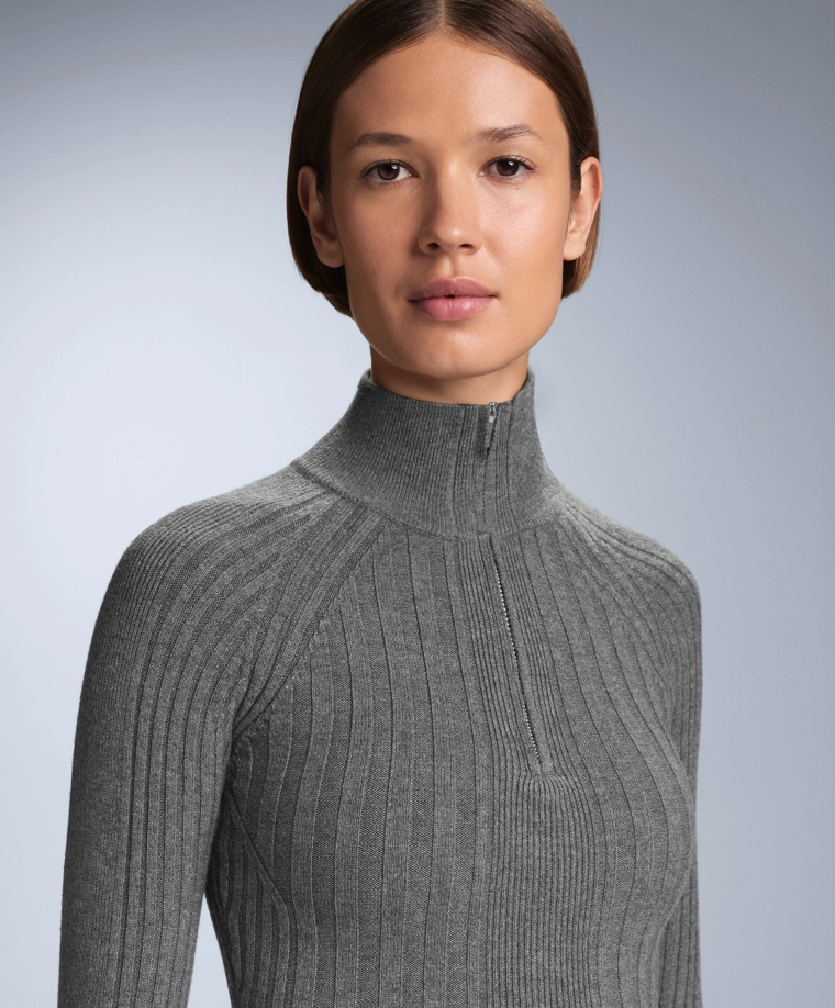 Термальная футболка базовый слой из мериносовой шерсти в рубчик