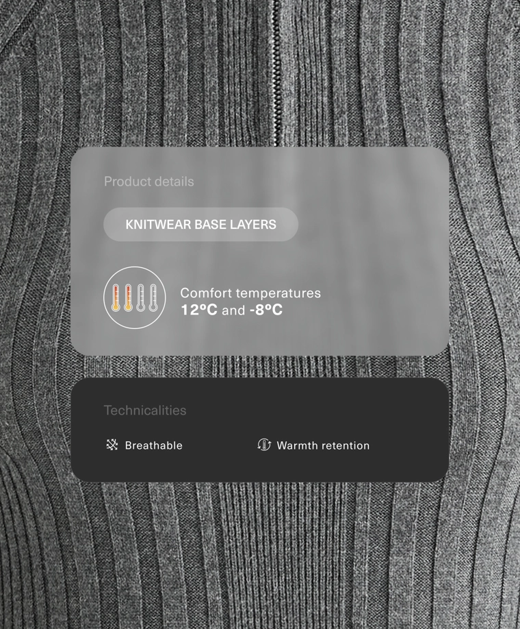 Термальная футболка базовый слой из мериносовой шерсти в рубчик