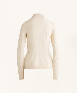 CABLE KNIT BASE LAYER T-SHIRT WITH HALF ZIP- Заказать в России