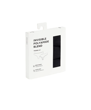 3 POLYAMIDE BLEND INVISIBLE THONGS- Заказать в России