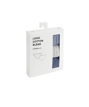 3 COTTON BLEND CLASSIC BRIEFS WITH LOGO- Заказать в России