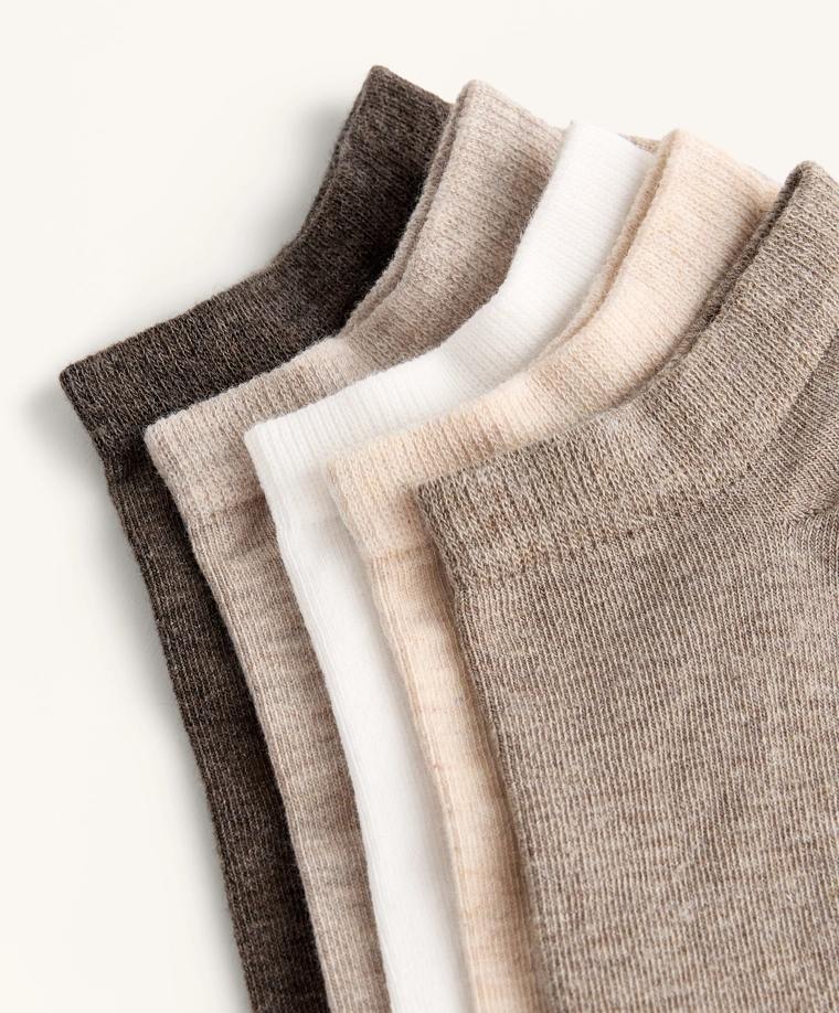 5 пар носков-тренерок из хлопкового микса