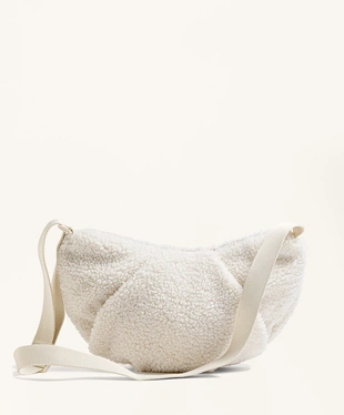 MINI FAUX SHEARLING CROSSBODY BAG- Заказать в России