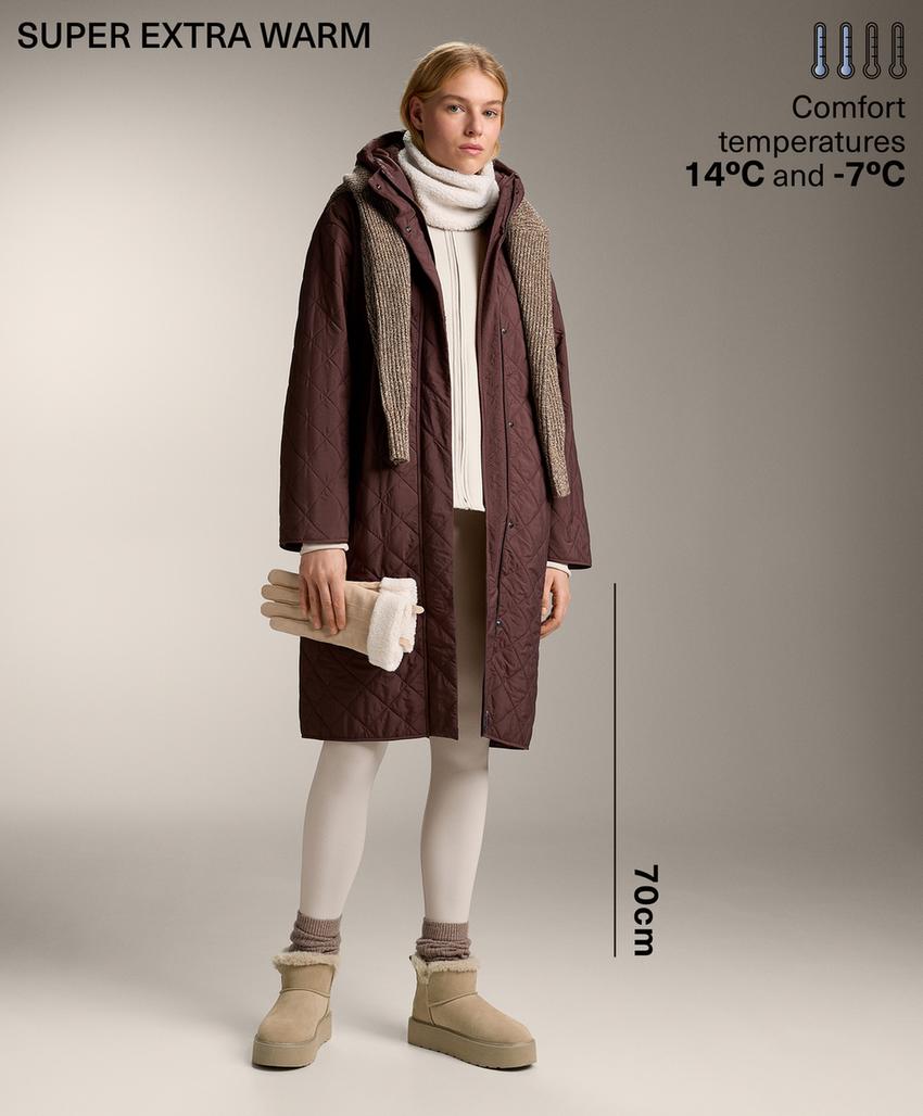 Утепленные леггинсы с высокой посадкой до лодыжек, длиной 70 см