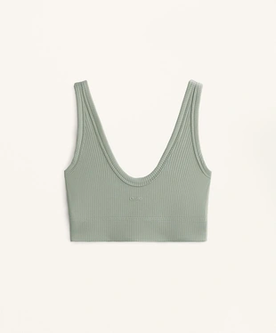 Топ-майка COMFORTLUX из ребристого трикотажа с открытой спиной в стиле бейкер- Заказать в России