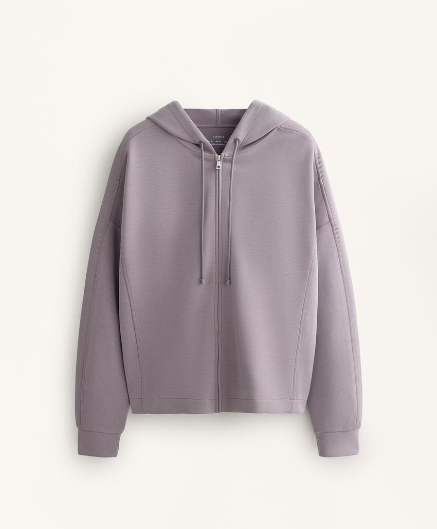 Куртка с капюшоном и деталями из меланжа из модала