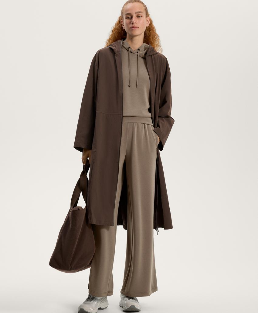 Худи прямого кроя с деталями из мягкого модала