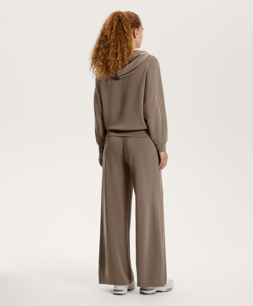 Худи прямого кроя с деталями из мягкого модала