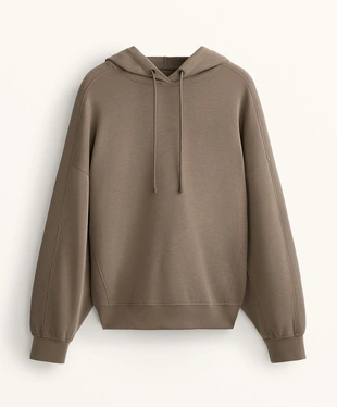 Худи прямого кроя с деталями из мягкого модала- Заказать в России