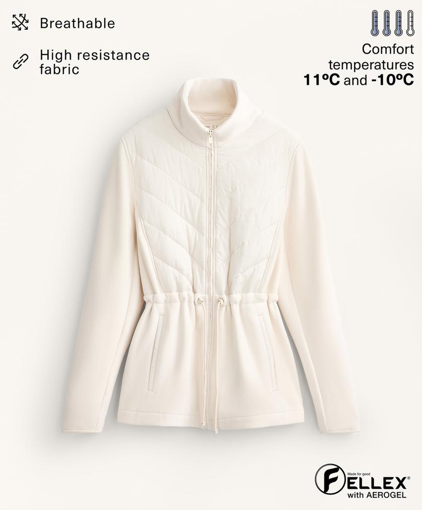 Пуховик из полара fellex® aerogel с регулируемой талией
