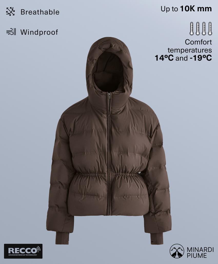 Легкая утепленная пуховая куртка minardi piume ski с водоотталкивающим покрытием