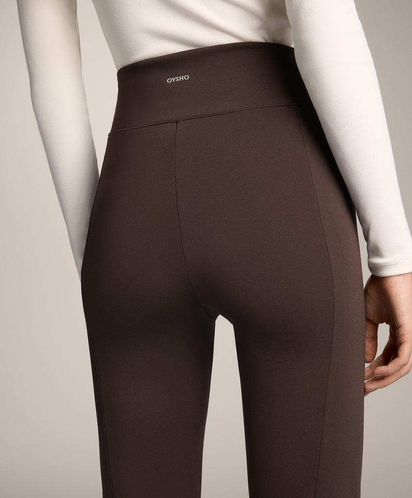 Фланелистые брюки с высокой посадкой и карманами