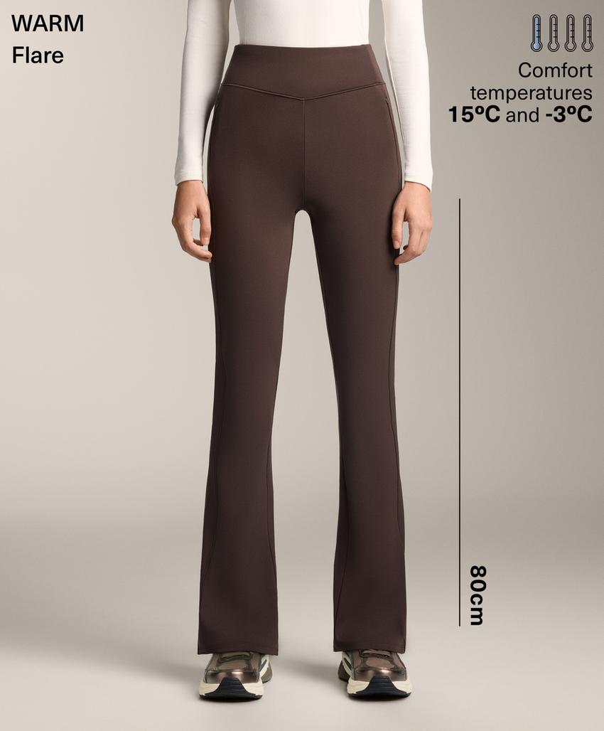 Фланелистые брюки с высокой посадкой и карманами