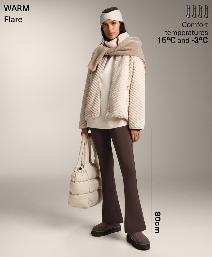 Фланелистые брюки с высокой посадкой и карманами