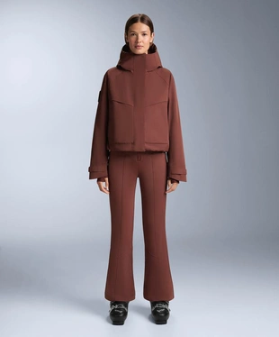 WATER-RESISTANT HIGH-RISE FLARE STRETCH SKI TROUSERS- Заказать в России