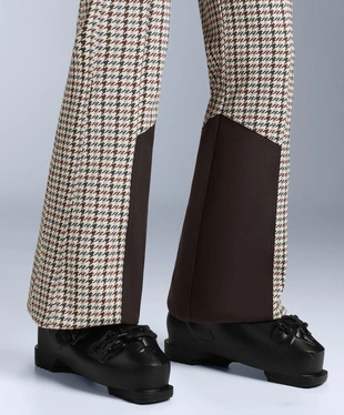 WATER-RESISTANT HIGH-RISE PRINTED FLARE STRETCH SKI TROUSERS- Заказать в России