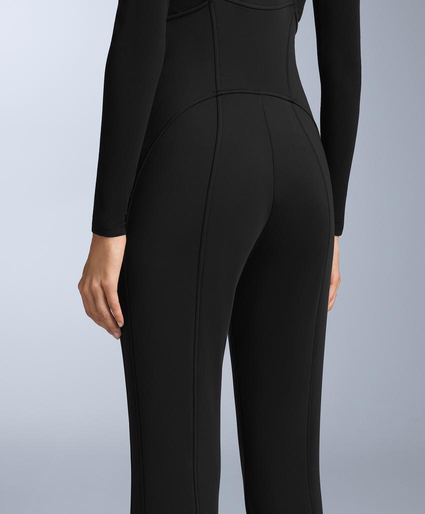 Водонепроницаемые брюки-сарафаны для лыж с фактурным расширением