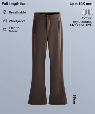 WATER-RESISTANT FULL-LENGTH STRETCH FLARE SKI TROUSERS- Заказать в России