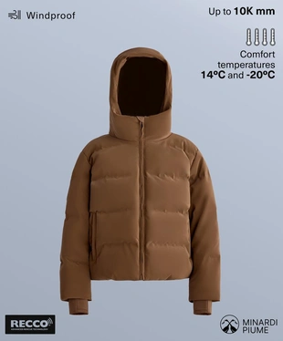 MINARDI PIUME SKI WATER-RESISTANT SATIN PADDED DOWN JACKET- Заказать в России