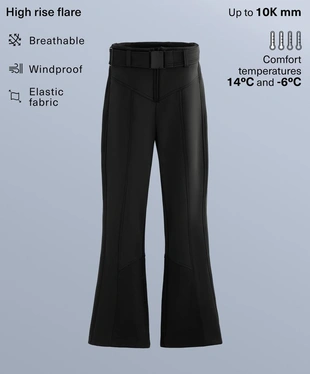 WATER-RESISTANT HIGH-RISE FLARE STRETCH SKI TROUSERS- Заказать в России