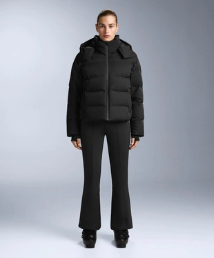 WATER-RESISTANT HIGH-RISE FLARE STRETCH SKI TROUSERS- Заказать в России