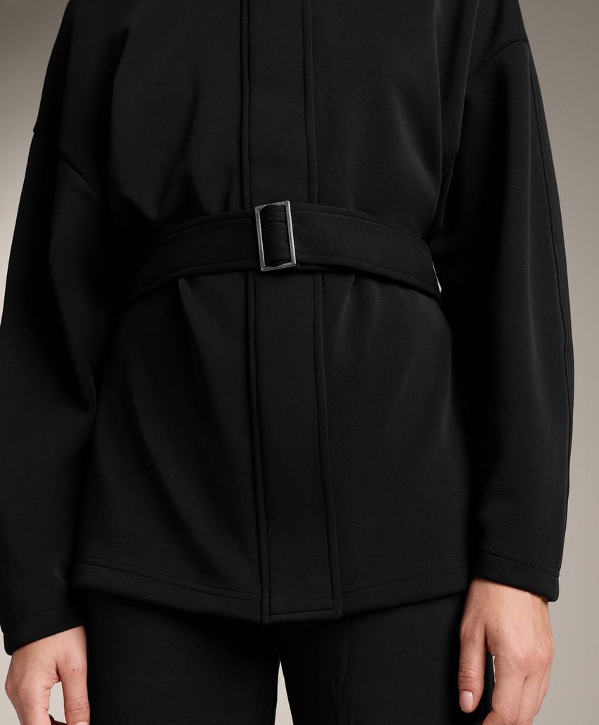 Длинный плащ на запах из мягкого модала