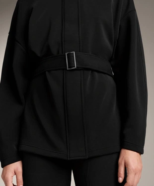 Длинный плащ на запах из мягкого модала- Заказать в России