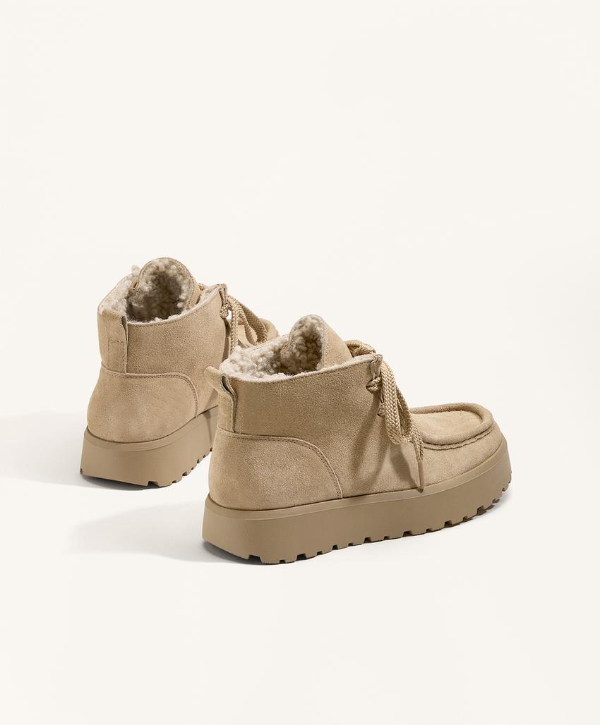 Ботильоны на шнуровке с подошвой