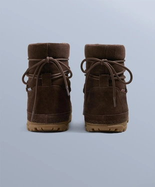 LACE-UP TECHNICAL SPLIT LEATHER BOOTS- Заказать в России