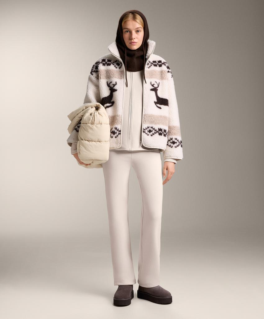 Бархатистые брюки bootcut высокой посадки супер тёплые и комфортные