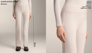 BOOTCUT SEAMLESS HIGH RISE SUPER EXTRA WARM TROUSERS- Заказать в России
