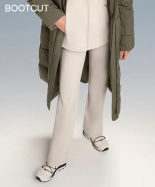 Бархатистые брюки BOOTCUT высокой посадки супер тёплые и комфортные- Заказать в России