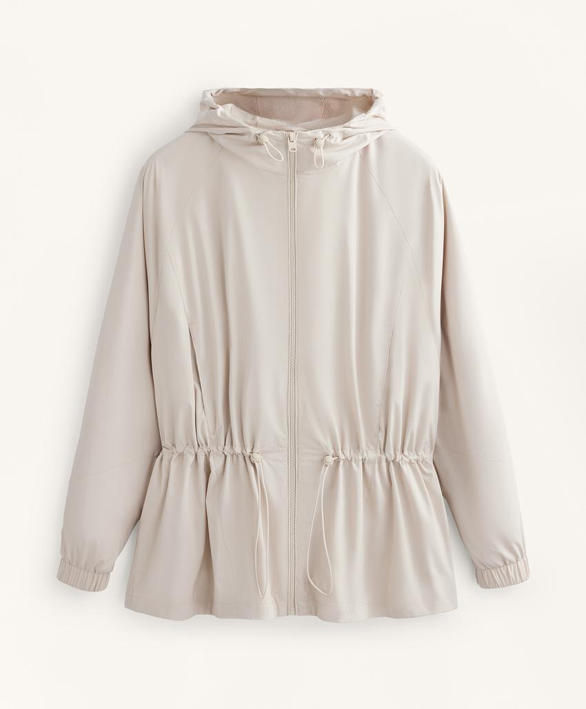 Длинный ветровик с водоотталкивающей пропиткой