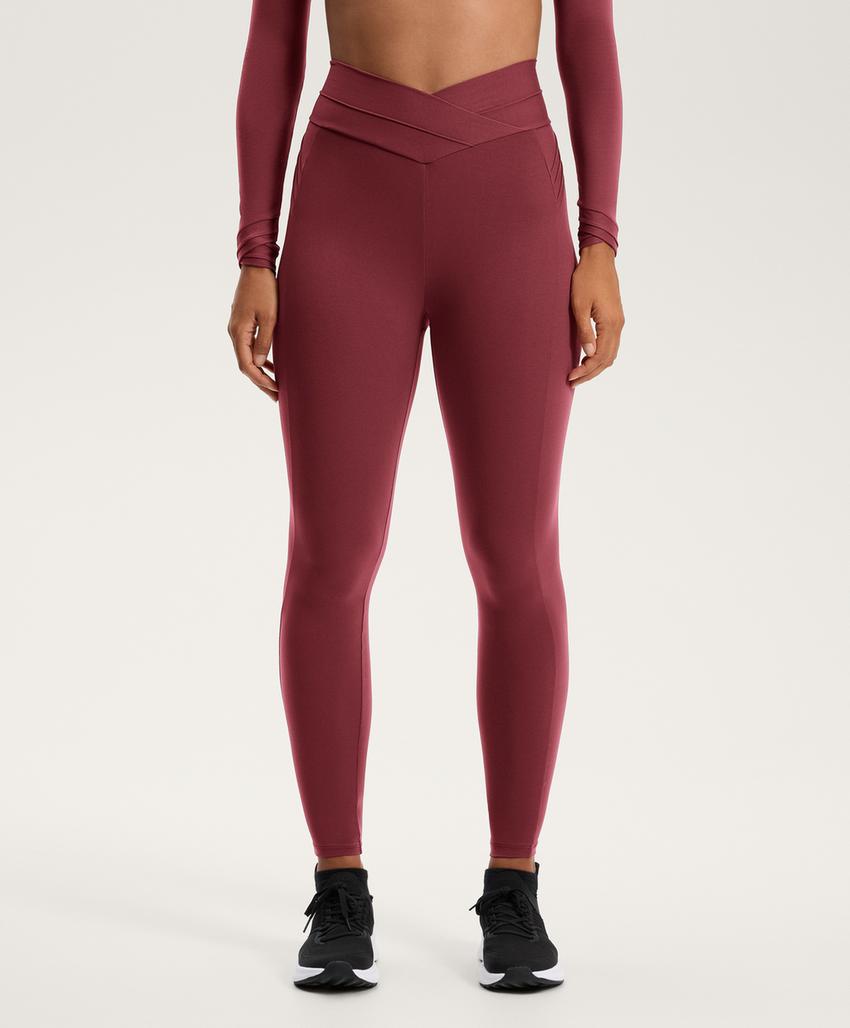 Леггинсы длиной до щиколотки comfortlux с поясом v-силуэта и ребристыми деталями l33473226