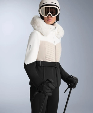 SUPER-SLIM FIT COLOURBLOCK PRIMALOFT® SKI WATER-RESISTANT PADDED JACKET- Заказать в России