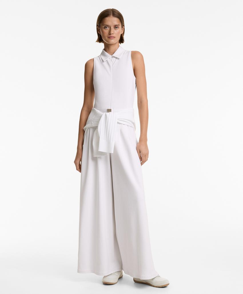 Комбинезон с длинным пике и модалевым воротником