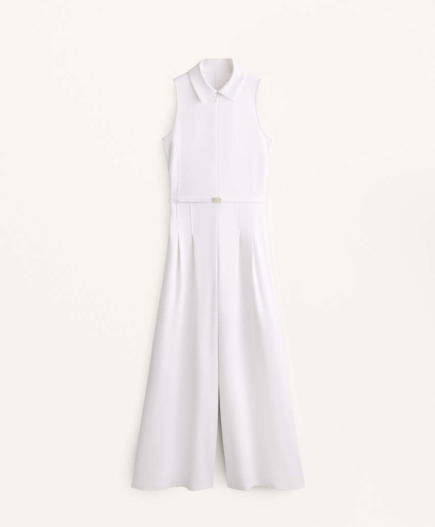 Комбинезон с длинным пике и модалевым воротником